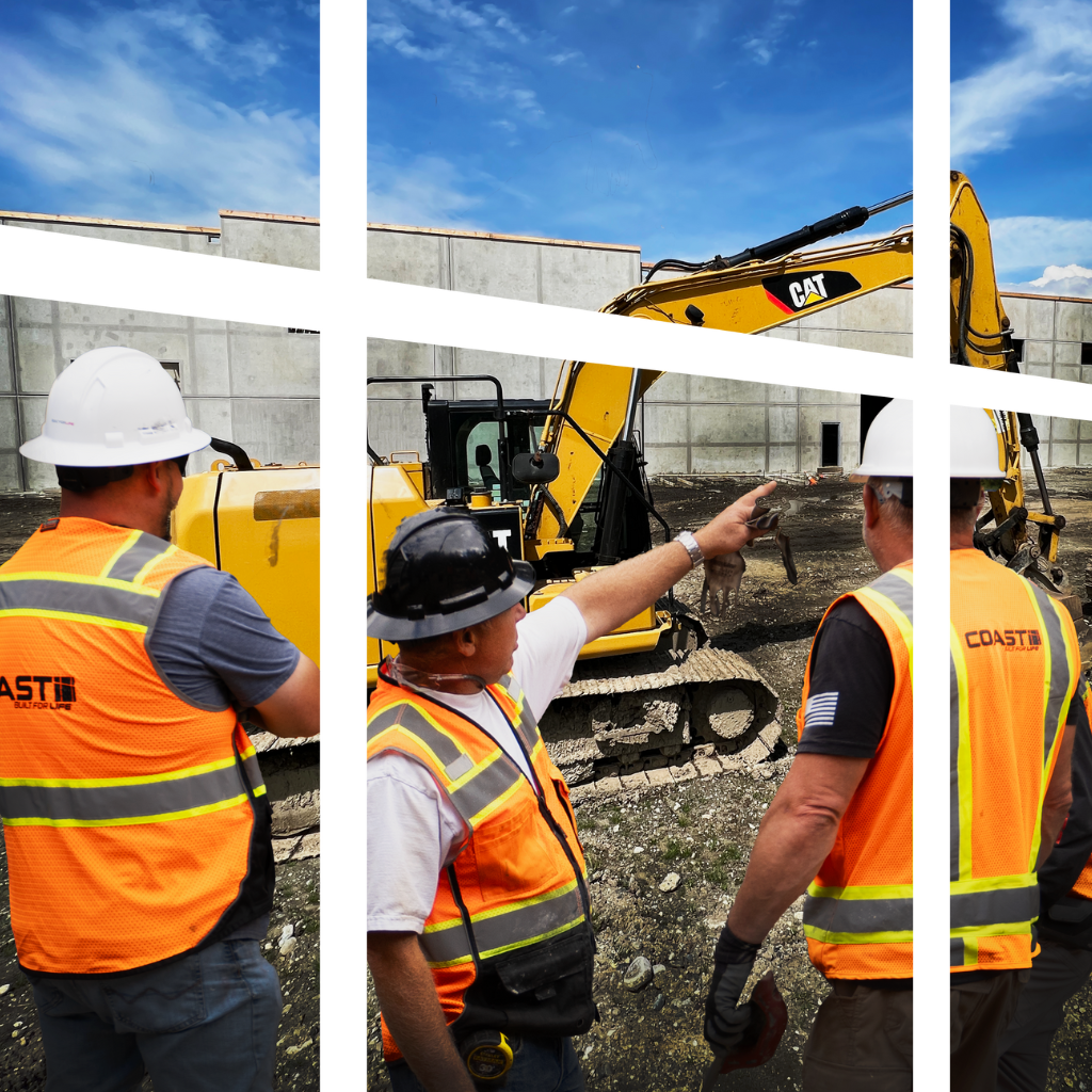 construction workers with coast logo overlay